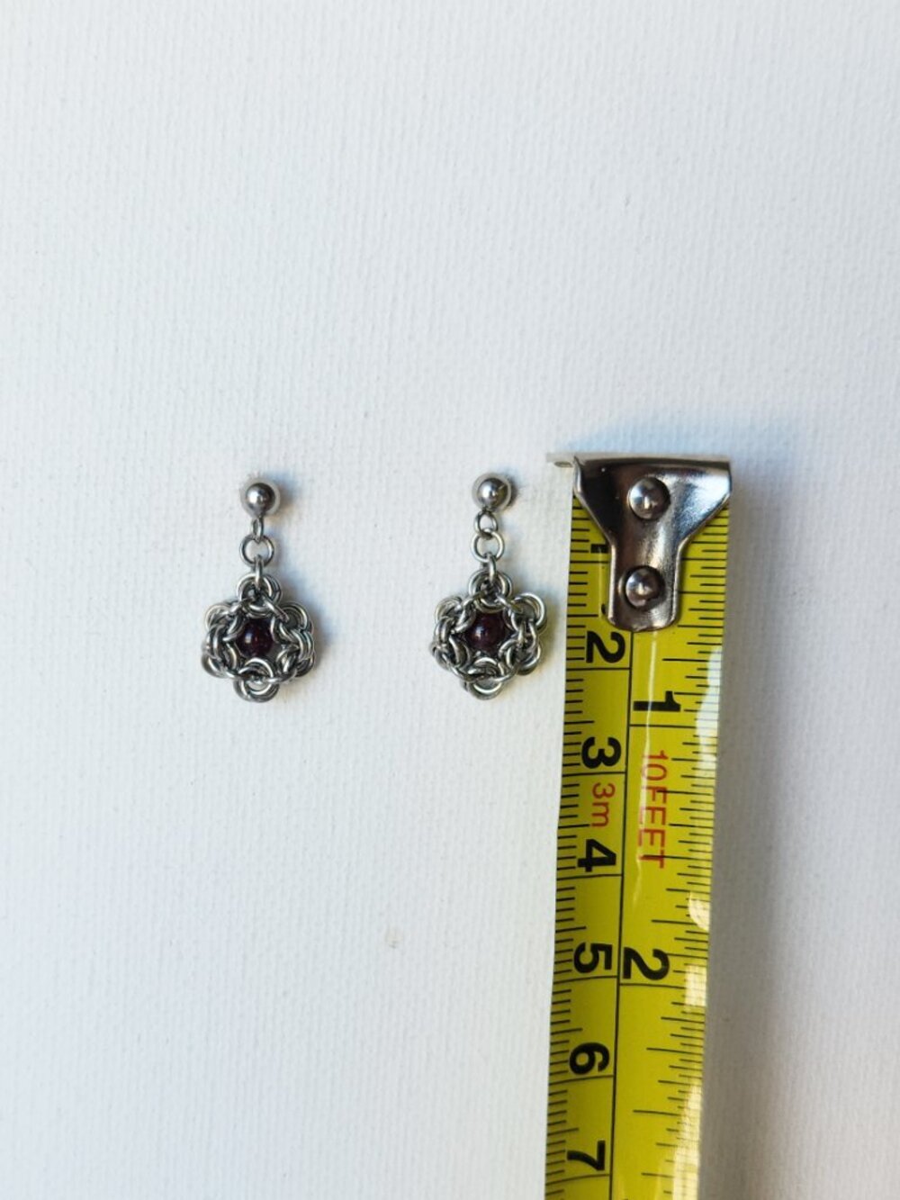 Mini silver earrings - Picture 7 of 8